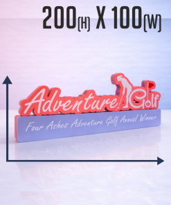 Alternative view of 200x100mm FULLY BESPOKE PRINTED ACRYLIC AWARD