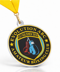 70mm ROUND Acrylic medal 4mm thickness