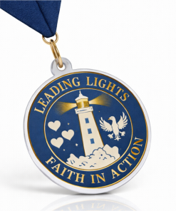 80mm ROUND Acrylic medal 4mm thickness